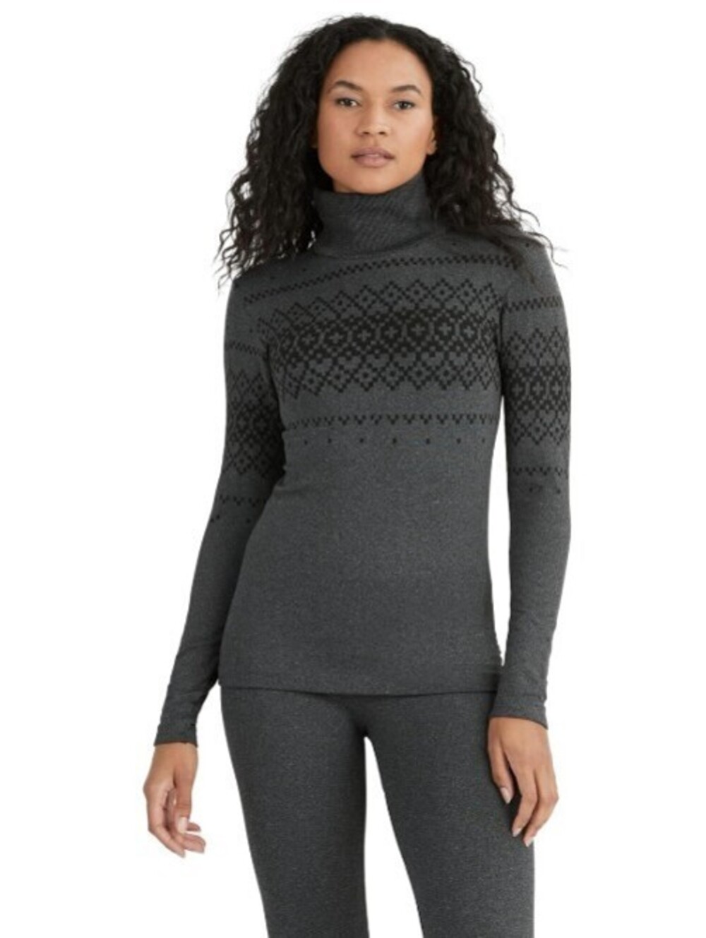 Terramar Climasense 3.0 Women's Gray Turtleneck Baselayer Shirt Size Large